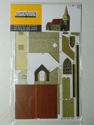 Superquick B29 OO Country Church Card Kit