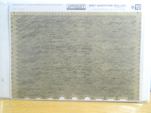 Superquick D10 OO Grey Sandstone Walling (6 Sheets)