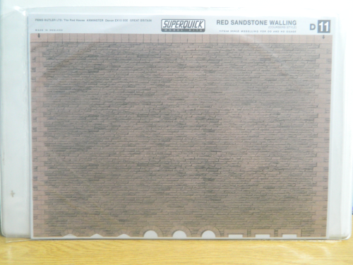 Superquick D11 OO Red Sandstone Walling (6 Sheets)