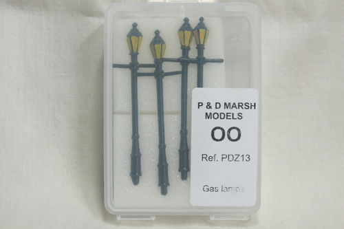 Z13 1:76/OO Small Head Gas Lamps (x4) Painted