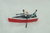 Z23r 1:76/OO Row Boat (Red) with Man Rowing & Passenger Painted