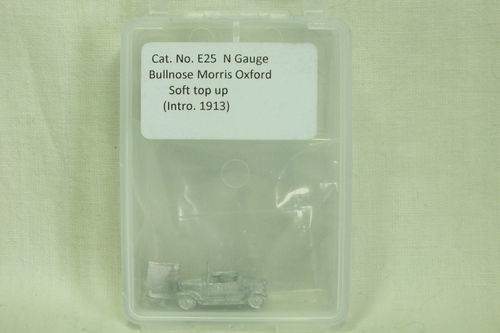 E25 N Gauge Bullnose Morris Oxford - Soft Top Up (Intro. 1913) White Metal Kit