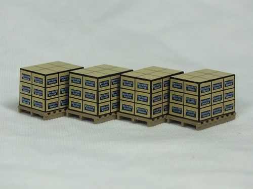 76ACC007 1:76 / OO Pallets with Loads (x4) - Reckitts Starch