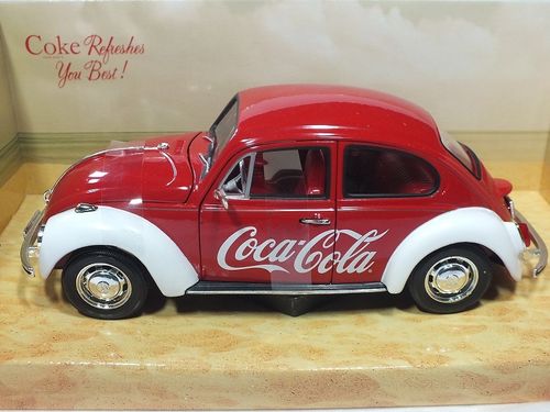 WE002CC Oxford Diecast 1/24 Volkswagen Beetle - Coca-Cola