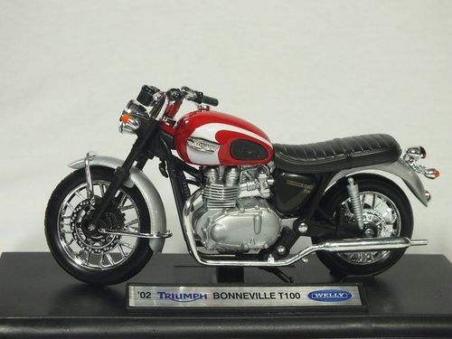 12172PW 1:18 Scale '02 Triumph Bonneville T100 Motorbike