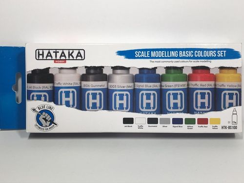 Hataka HTK-BS100 Scale Modelling Basic Colours Paint Set